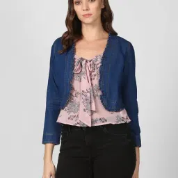 StyleStone Blue Crop Shrug-image-23
