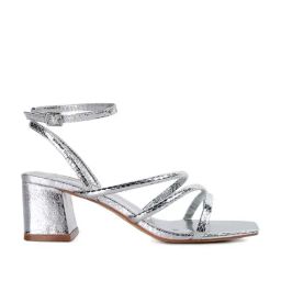 London Rag Women's Silver Ankle Strap Sandals-image-30