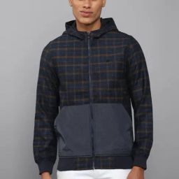 Men Navy Check Full Sleeves Casual Jacket-image-39