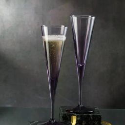 Pasabahce Purple Glass Champagne Flute Stem Glass 150 ml - Set of 2-image-25