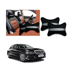 Auto Pearl Black Silver Strip Car Neck Cushion/Neck Pillow Compatible with Mercedes Benz E 200-picture-32