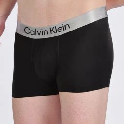 Calvin Klein Underwear Black Nylon Fitted Solid Trunks-picture-23