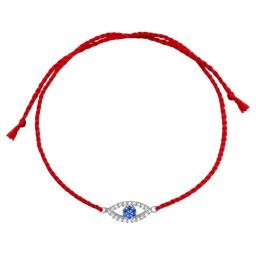 Zavya Zavya Ward Off Negativity With Cubic Zirconia Rhodium-Plated Sterling Silver Thread Rakhi For Him image 3