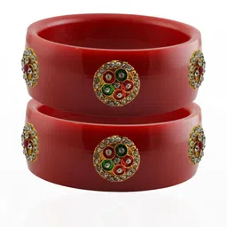 Vidhya Kangan Red Plastic Bangles-image-72