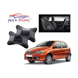 Auto Pearl Black Grey Car Neck Cushion/Neck Pillow Compatible with Tata Indica-28