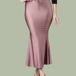 TWIN BIRDS High Rise Stretchable Shimmer Saree Shape Wear With Side Slit-image-68