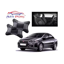 Auto Pearl Black Grey Car Neck Cushion/Neck Pillow Compatible with Fiat Linea-image-88