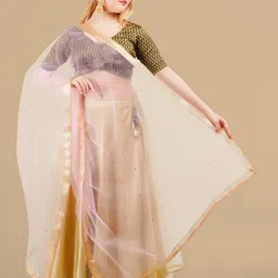 Karthav Fashion Polka Dots Embroidered Dupatta With Sequinned-6