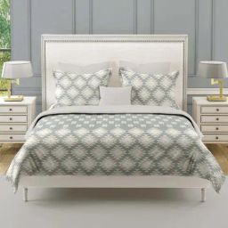 Swayam Ananda Beige Cotton 210 TC 130 GSM King Size Bedsheet With 2 Pillow Covers-picture-38