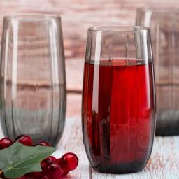 Pasabahce Black Glass Juice Glass 500 ml - Set of 4-picture-1