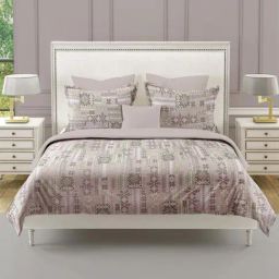 Swayam Ananda Pink Cotton 210 TC 130 GSM King Size Bedsheet With 2 Pillow Covers-29