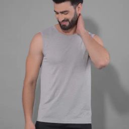 Force NXT Grey Regular Fit Gym Vest-image-15