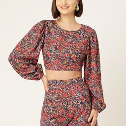 Sleek Italia Women Printed Crop Top with Shorts-image-14