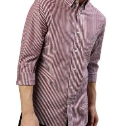 Gant Red Regular Fit Striped Shirt-image-4
