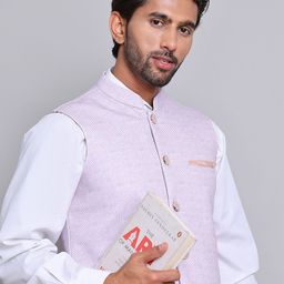 Jompers Men Woven Design Nehru Jacket-4