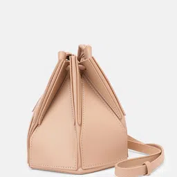 haute sauce by  campus sutra HAUTE SAUCE by Campus Sutra Leather Structured Shoulder Bag with Tasselled image 4