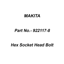Makita Hex Socket Head Bolt Size M4x12 for 4300BV, Part No 922117-8-picture-36
