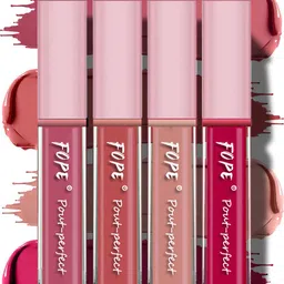 FOPE Pout Perfect Set Of 4 Long Lasting Matte Liquid Lipstick - 4ml Each 03 05 06 09-43