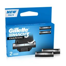 Gillette Mach3 Charcoal Shaving Razor Blades - 16 gm (Pack of 2)-4