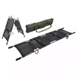 RM Social Double Fold 150 Kg Capacity Mid Steel 2 Fold Stretcher, RM093-11