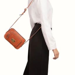 Hidesign EI Flourish W4 Tan Leather Solid Sling Handbag-image-35
