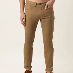 Flying Machine Men Khaki Slim Fit Easy Wash Chinos Trousers-picture-39