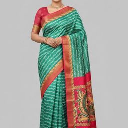 Peachmode Ethnic Motifs Zari Art Silk Handloom Saree-picture-9
