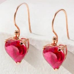 Zavya Heart Drop Rose Gold Plated 925 Sterling Silver Earrings-image-11