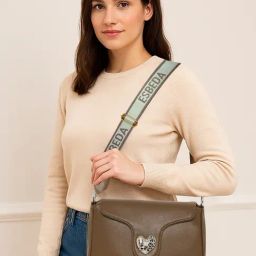 Esbeda Amora Blush Brown Medium Cross Body Bag-picture-0