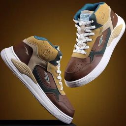 Asian Men's Brown Ankle High Sneakers-image-42