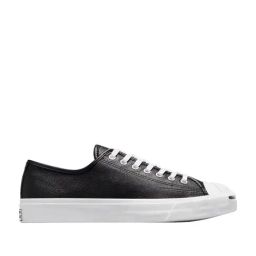 Converse Men's Jack Purcell Leather Low Top Black Sneakers-picture-4