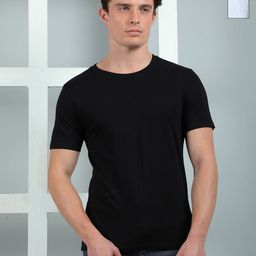 Dollar Men Pack of 2 Solid Round Neck Cotton Slim Fit T-shirts-image-96