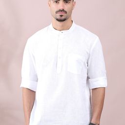 FILORI STUDIO Men Roll-Up Sleeves Mandarin Collar Kurta-picture-40