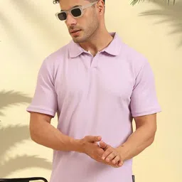 UNIQSOME Men Self Design Polo Collar Soft Cotton T-shirt-picture-20