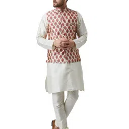 Sojanya Beige Printed Nehru Jacket-25