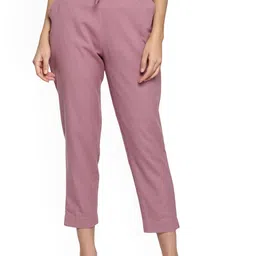 Aawari Women Solid Regular Fit High-Rise Flat-Front Regular Trousers-image-55