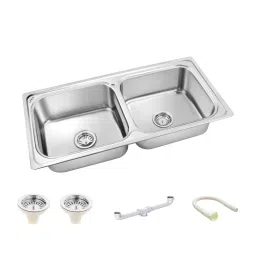 LIPKA 32x20x8 inch Glossy Finish Stainless Steel Double Bowl Kitchen Sink, SBDB01-304-picture-38