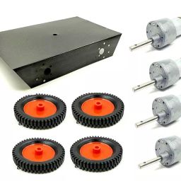 Invento 4 Wheel Car Kit Metal Chassis 260x130x45mm-14