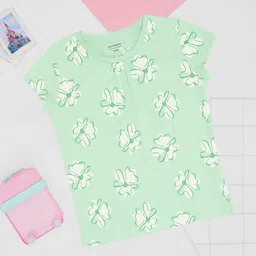 Pantaloons Junior Girls Floral Pockets T-shirt-28