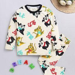 YK Boys Printed Pure Cotton Night suit-picture-11