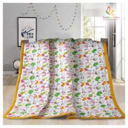 Babywish Organic Muslin All Seasons Quilt Unicorn Print - Multicolour-image-55