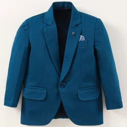 Robo Fry Cotton Lycra Full Sleeves Solid Color Blazer - Royal Blue-image-21