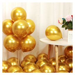 Zyozi Gold Metallic Balloons for Birthday Baby Shower Party Decorations Gold - Pack of 30-22