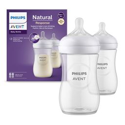 Philips Avent Natural Response Baby Bottle Baby Milk Bottle for Newborns and Up Pack of 2 - 260 ml-24