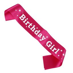 Wobbox Happy Birthday Sash Birthday Girl Sash Birthday Decoration Items Pink -Pack Of 1-image-87