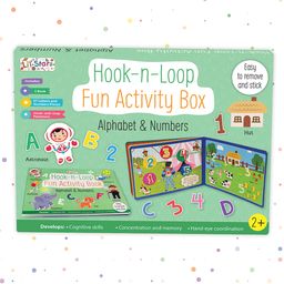 Hook n Loop Fun Activity Box | Velcro Books | Montessori Activity | Busy Book | - Discover Alphabets & Numbers Through Play-2