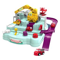 YAMAMA Car Engineering Truck Adventure Race Track Toys For Kids With Parking Lot-Playsets Simulating Car Toys For Kids  Multicolor-27