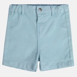 MINI KLUB Cotton Solid Shorts - Blue-14