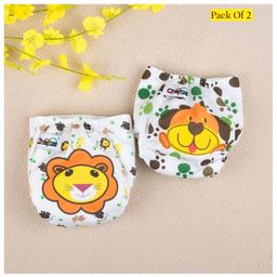 Baby Miniature Reusable Cloth Diapers Multi Print Pack of 2 -Multicolor-21