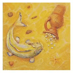 Inephos Yellow & Brown Birds and Animals Canvas Paintings Wall Art-picture-38